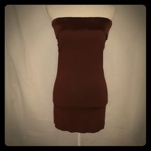 Bebe Brown Tube Top - Size Medium